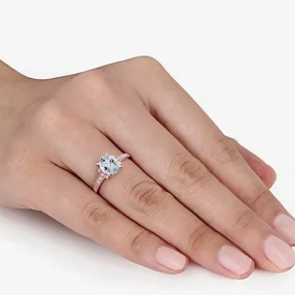 Aquamarine engagement ring